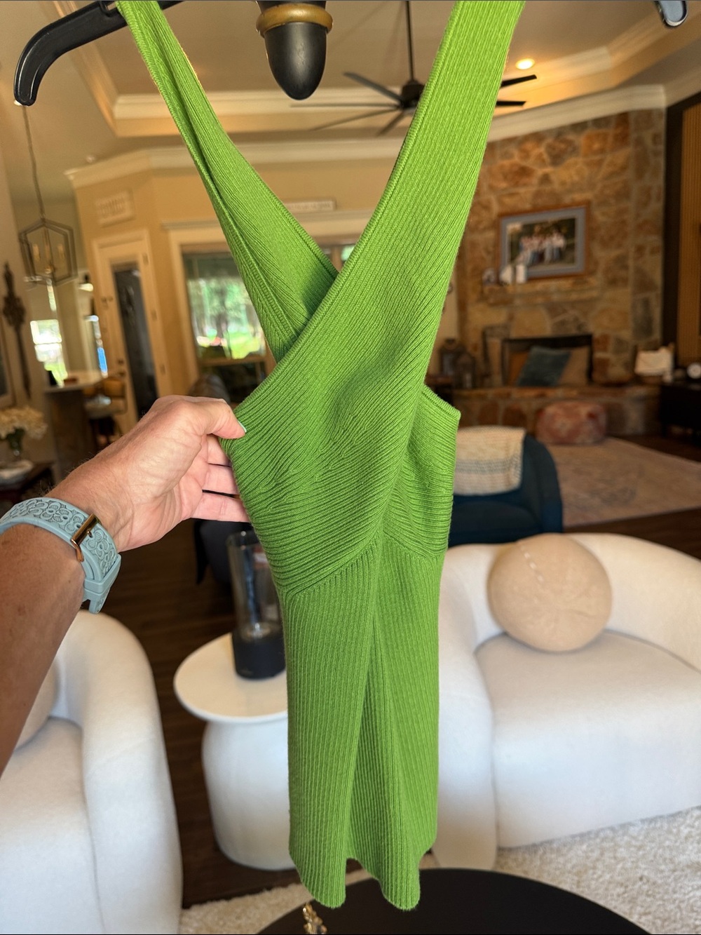 Banana Republic Lime Green Ribbed Knit Tank